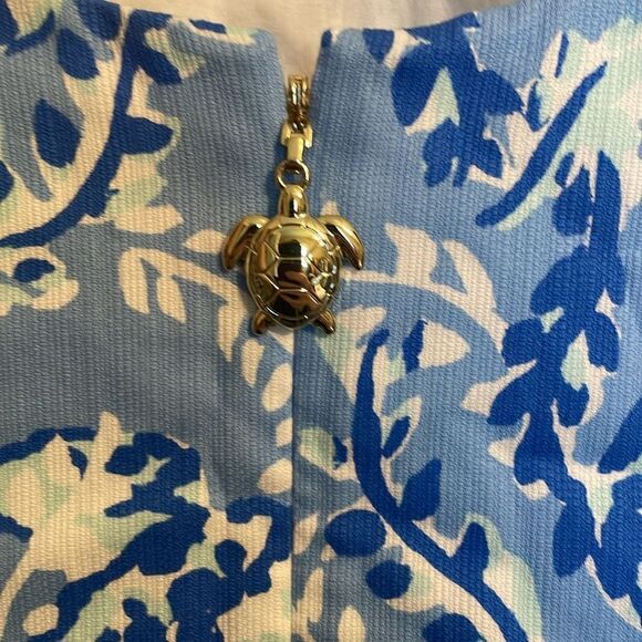 Lilly Pulitzer Mila Shift Dress in Turtley Awesome Blue Peri - Picture 4 of 7